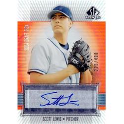 Scott Lewis autographed baseball card (Cleveland Indians) 2004 Upper Deck Prospects Rookie Refractor #351 LE 223/400 - MLB Autographed Baseball Cards