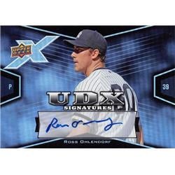 649983 Ross Ohlendorf Autographed Baseball Card - New York Yankees 2008 Upper Deck UDX Signatures Refractor - No.Ro