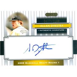 650014 Allan Dykstra Autographed Baseball Card - San Diego Padres, Wake Forest Deamon Deacons 2008 Razor Exclusive Signature Rookie - No.123