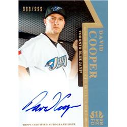 650030 David Cooper Autographed Baseball Card - Toronto Blue Jays 2011 Topps Tier One Rookie - No.ORDC