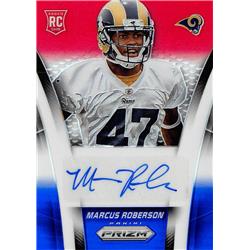 650346 Marcus Roberson Autographed Football Card - St. Louis Rams 2014 Panini Prizm Rookie Refractor - No.ARMR LE 3-100