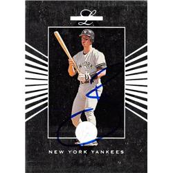 650805 Russ Davis Autographed Baseball Card - New York Yankees, SC 1994 Leaf Limited Rookies - No.5