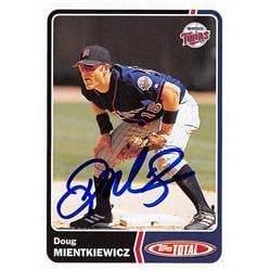 Doug Mientkiewicz Autographed Baseball Card - Minnesota Twins, FT 2003 Topps Total - No.393