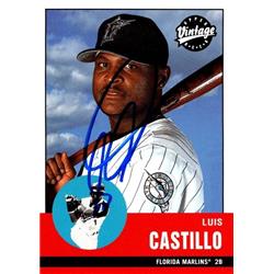 651023 Luis Castillo Autographed Baseball Card - Florida Marlins, FT 2001 Upper Deck Vintage - No.269