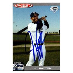 651111 Jay Payton Autographed Baseball Card - San Diego Padres, FT 2004 Topps Total - No.497