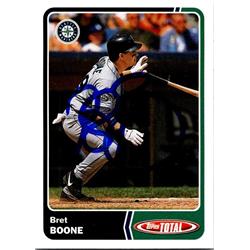 651191 Bret Boone Autographed Baseball Card - Seattle Mariners, FT 2003 Topps Total - No.662