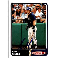 Keith Ginter Autographed Baseball Card - Milwaukee Brewers, FT 2003 Topps Total - No.177