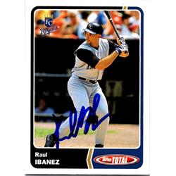 651236 Raul Ibanez Autographed Baseball Card - Kansas City Royals, FT 2003 Topps Total - No.686 -  Autograph Warehouse