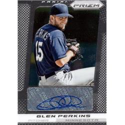 Glen Perkins Autographed Baseball Card - Minnesota Twins 2013 Panini Prizm - No.GP