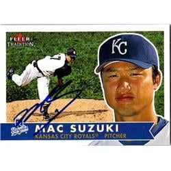 651337 Mac Suzuki Autographed Baseball Card - Kansas City Royals, FT 2001 Fleer Tradition - No.51
