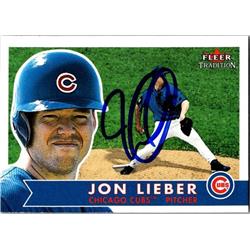 651347 Jon Lieber Autographed Baseball Card - Chicago Cubs, FT 2001 Fleer Tradition - No.216