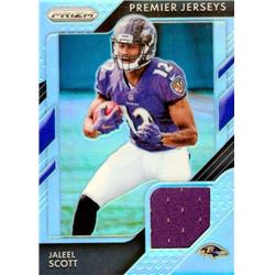 583317 Jaleel Scott Player Worn Jersey Patch Football Card - Baltimore Ravens 2018 Panini Prizm Premier - No.PP35