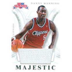 Picture of Autograph Warehouse 583512 Danny Manning Player Worn Jersey Patch Basketball Card - Los Angeles Clippers - 2013 Panini Crusade Majestic No.49