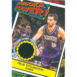 Picture of Autograph Warehouse 583602 Peja Stojakovic Player Worn Jersey Patch Basketball Card - Sacramento Kings - 2005 Topps Bazooka Power No.BPPS