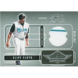 583614 Cliff Floyd Player Worn Jersey Patch Baseball Card - Florida Marlins - 2002 Donruss Classics New Millennium No.NMC13 LE 83-500