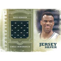 Picture of Autograph Warehouse 583676 David Robinson Player Worn Jersey Patch Basketball Card - San Antonio Spurs - 2012 Sport Kings Silver No.SM09