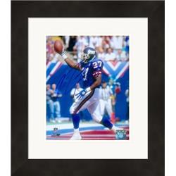583858 Rodney Hampton Autographed 8 x 10 in. Photo - New York Giants 1991 Super Bowl Champion - No.2 Matted & Framed