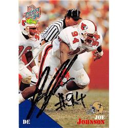 652957 Joe Johnson Autographed Football Card - University Louisville Cardinals New Orleans Saints - 1994 Classic No.61 Rookie