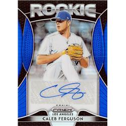 653352 Caleb Ferguson Autographed Baseball Card - Los Angeles Dodgers - 2019 Panini Prizm Rookie Refractor No.RACF