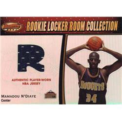 Mamadou N Diaye Player Worn Jersey Patch Basketball Card - Denver Nuggets - 2001 Bowmans Best Rookie Refractor No.LRCR23