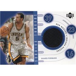 Ron Mercer Player Worn Jersey Patch Basketball Card - Indiana Pacers - 2002 Upper Deck No.SCRM