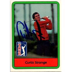 653838 Curtis Strange Autographed Golf Card - PGA, Wake Forest, SC - 1982 Donruss No.9