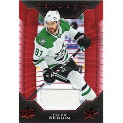 Picture of Autograph Warehouse 654408 Tyler Seguin Player Worn Jersey Patch Hockey Card - Dallas Stars - 2020 Upper Deck Trilogy No.11
