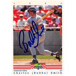 618588 Bubba Smith Autographed Baseball Card - Peninsula Pilots - 1992 Classic Best Rookie No.216