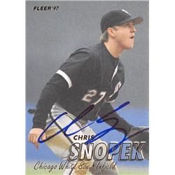 618714 Chris Snopek Autographed Baseball Card - Chicago White Sox, SC - 1997 Fleer No.69