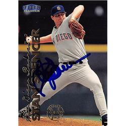618975 Stan Spencer Autographed Football Card - San Diego Padres, SC - 1999 Fleer Tradition No.494