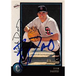 618977 Ben Davis Autographed Baseball Card - San Diego Padres, SC - 1998 Bowman No.142