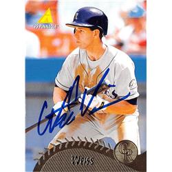 Walt Weiss autographed baseball card (Colorado Rockies) 1995 Pinnacle #20 - Baseball Slabbed Autographed Cards