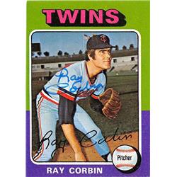 Ray Corbin Autographed Baseball Card - Minnesota Twins - 1975 Topps Mini No.78