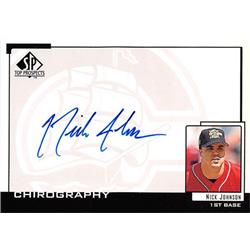 619397 Nick Johnson Autographed Baseball Card - New York Yankees Columbus Clippers - 1999 Upper Deck No.NJ