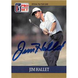 638668 Jim Hallet Autographed Golf Card - Bryant University, SC - 1990 Pro Set No.37