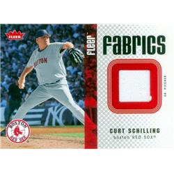 638930 Curt Schilling Player Worn Jersey Patch Baseball Card - Boston Red Sox - 2006 Fleer Fabrics No.FFCS