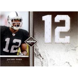 Jacoby Ford Player Worn Jersey Patch Football Card - Oakland Raiders - 2011 Panini Limited No.12 LE 2-25