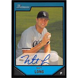 649961 Matt Long Autographed Baseball Card - Chicago White Sox - 2007 Bowman Rookie No.BP114