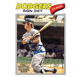 650187 Ron Cey Autographed Baseball Card - Los Angeles Dodgers - 2002 Topps Archives No.5 1977 Style