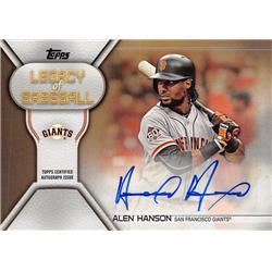 650190 Alen Hanson Autographed Baseball Card - San Francisco Giants - 2019 Topps Legacy No.LBAAH LE 18-50