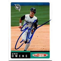651429 Eric Owens Autographed Baseball Card - Florida Marlins Ft - 2002 Topps Total No.479