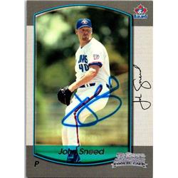 651521 John Sneed Autographed Baseball Card - Toronto Blue Jays, FT - 2000 Bowman Rookie No.413