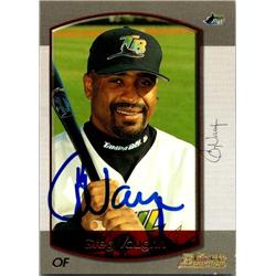 651546 Greg Vaughn Autographed Baseball Card - Tampa Rays, FT - 2000 Bowman No.10