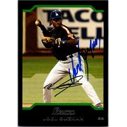 651584 Joel Guzman Autographed Baseball Card - Los Angeles Dodgers, FT - 2004 Bowman No.BDP139