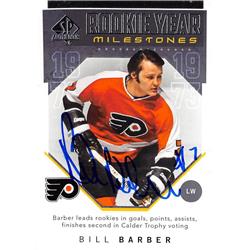 Bill Barber Autographed Hockey Card - Philadelphia Flyers, SC - 2019 Upper Deck Rookie Year Milestones No.RYMBB