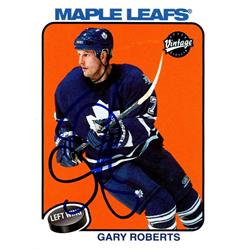 651671 Gary Roberts Autographed Hockey Card - Toronto Maple Leafs, FT - 2001 Upper Deck Vintage No.240