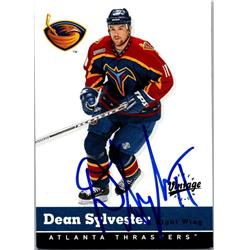 651761 Dean Sylvester Autographed Hockey Card - Atlanta Thrashers, FT - 2000 Upper Deck Vintage No.18