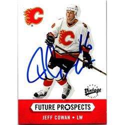 651805 Jeff Cowan Autographed Hockey Card - Calgary Flames, FT - 2000 Upper Deck Vintage Future Prospects Rookie No.375
