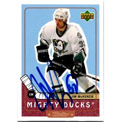651816 Jim Mckenzie Autographed Hockey Card - Anaheim Ducks, FT - 1999 Upper Deck Retro No.3 -  Autograph Warehouse