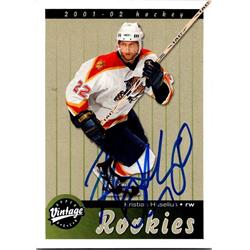 Kristian Huselius Autographed Hockey Card - Florida Panthers, FT - 2001 Upper Deck Vintage Rookie No.281